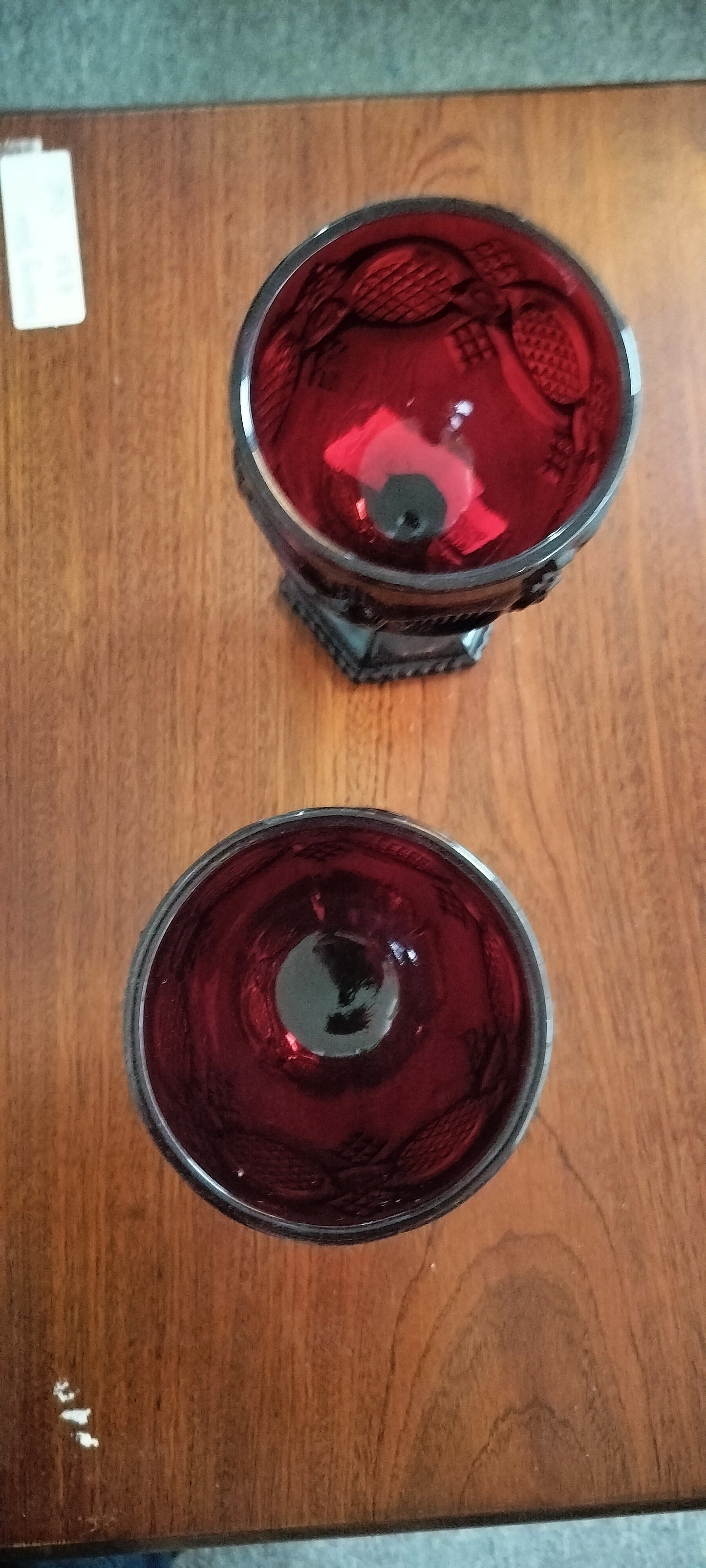 Pair Red glass