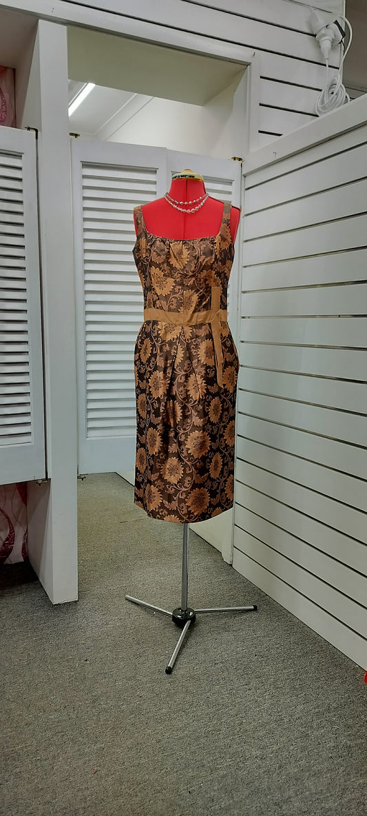 Veronica Maine bronze metallic dress. Size- 10.