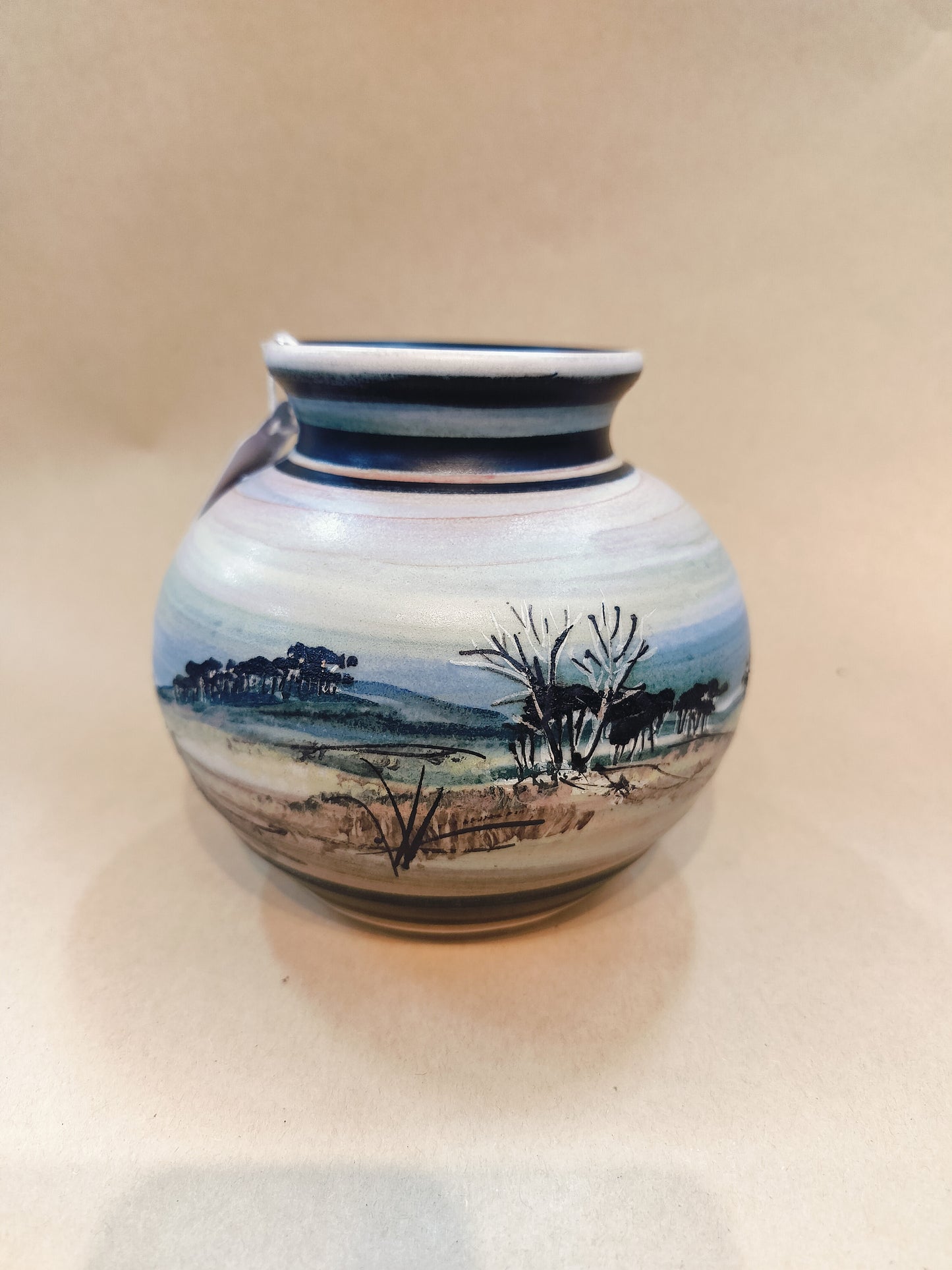 Ian Gamble Aus pottery vase. Size - 4.4" x 5" , diameter - 15".