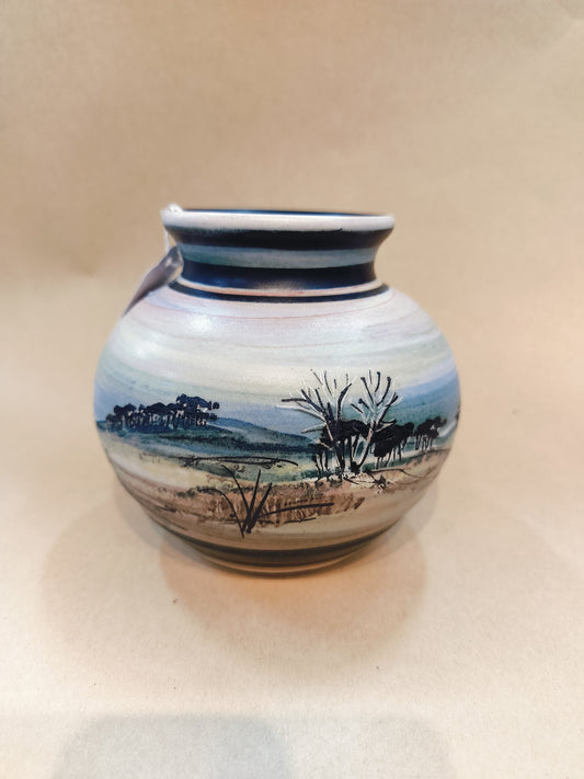 Ian Gamble Aus pottery vase. Size - 4.4" x 5" , diameter - 15".