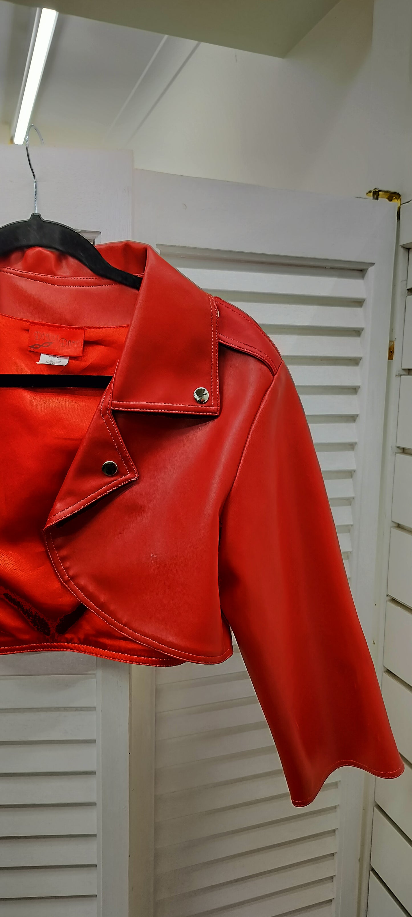 Deadly Dames Red Vegan Jacket.