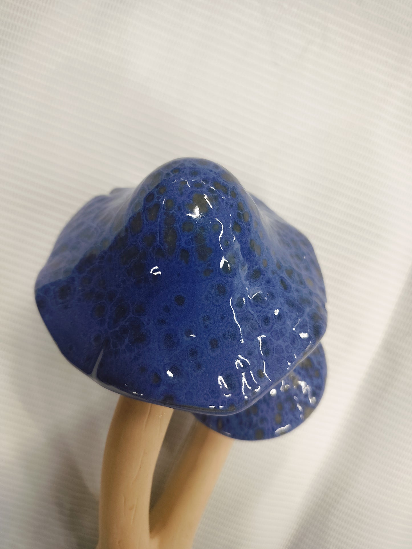 Ceramic Double Mushroom Blue