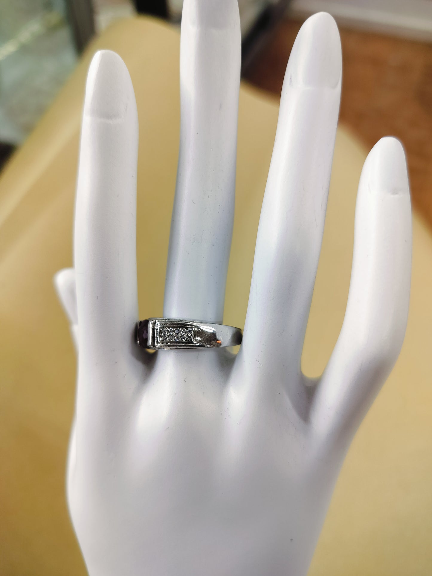 Ruby + Cubic zirconia. Size- 19