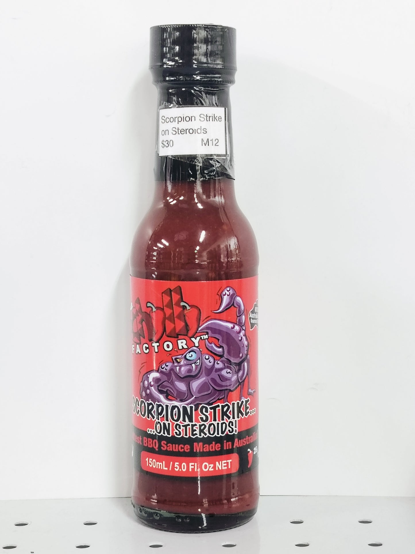 Chilli Factory, SCORPION STRIKE ON STEROIDS ! hottest bbq sauce , 150ml.