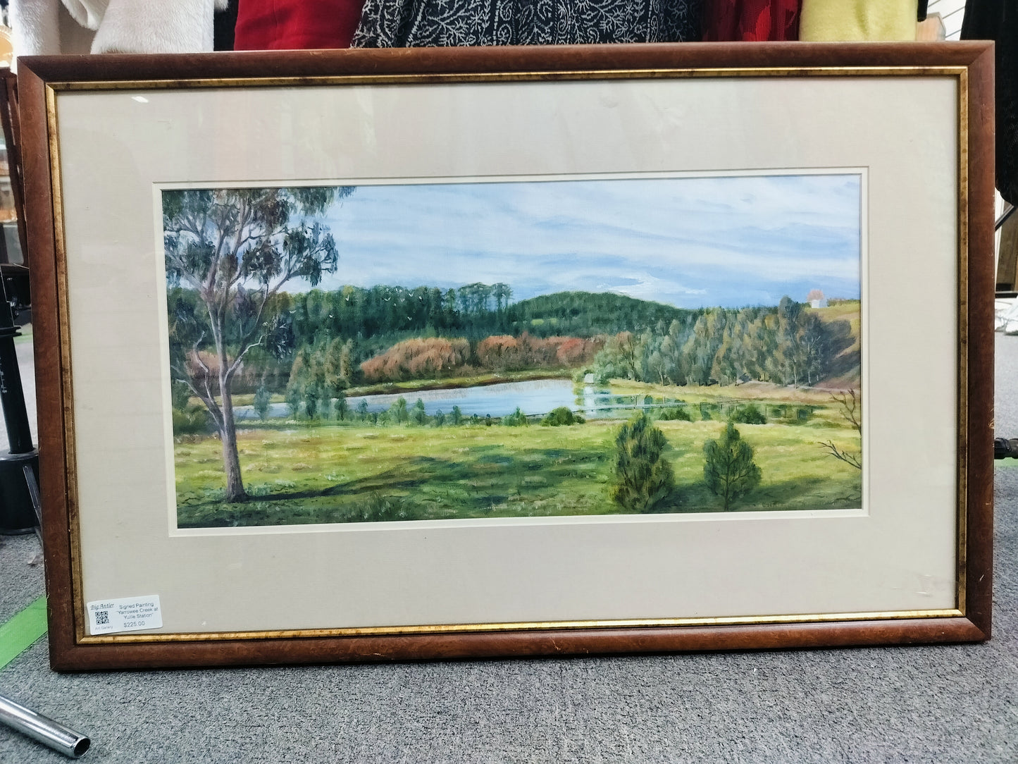 Signed Painting "Yarrowee Creek at Yuille Station" 83cm x 53cm .