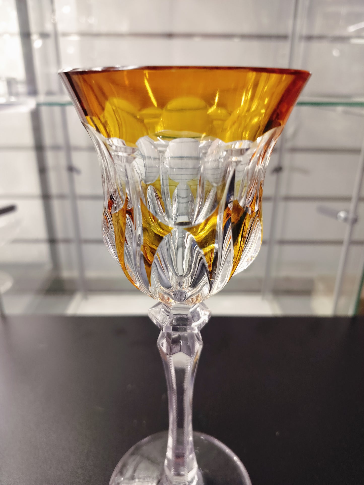 Crystal wine glass