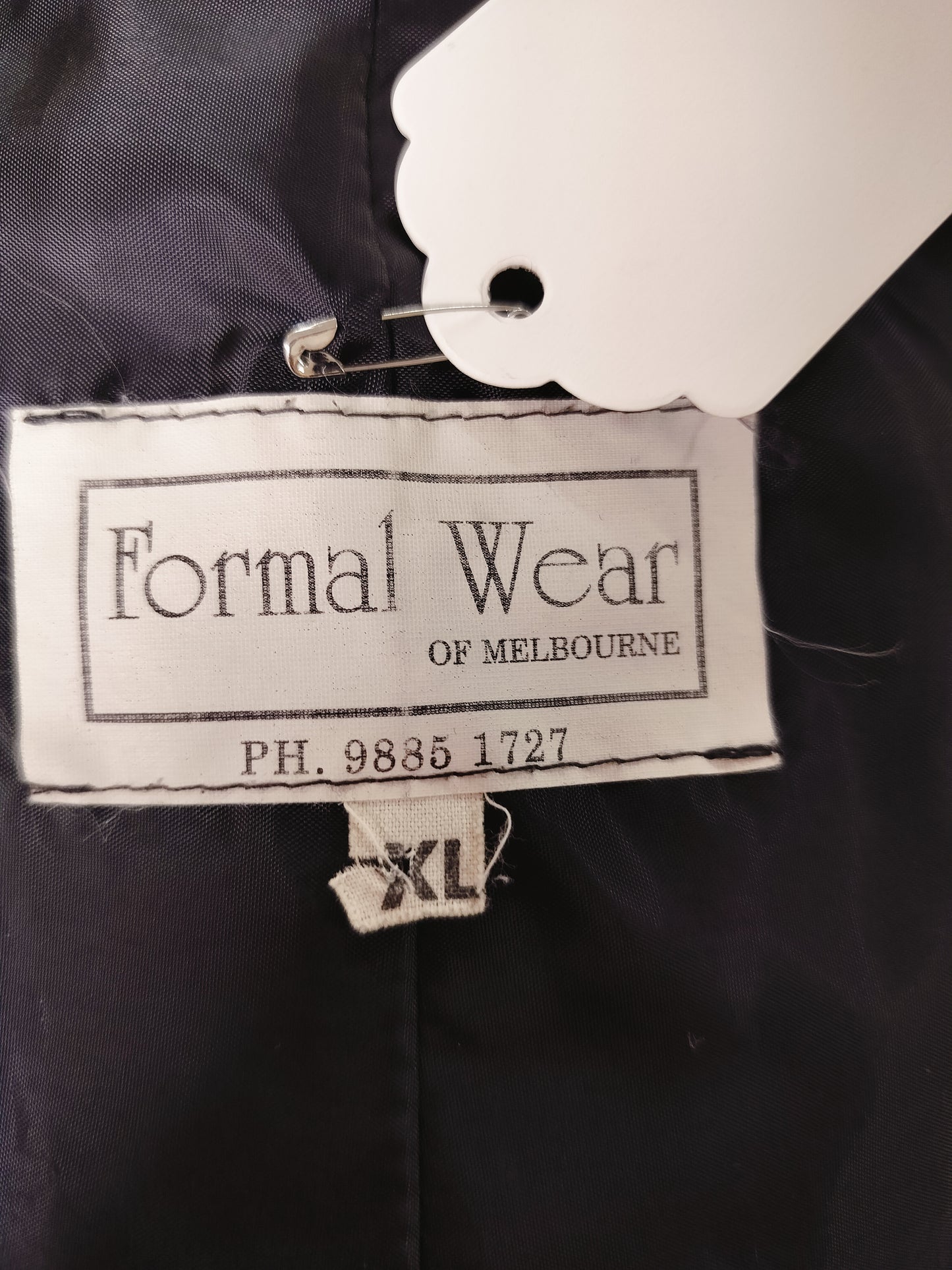 Blue shiny formal tuxedo vest. Size- XL.