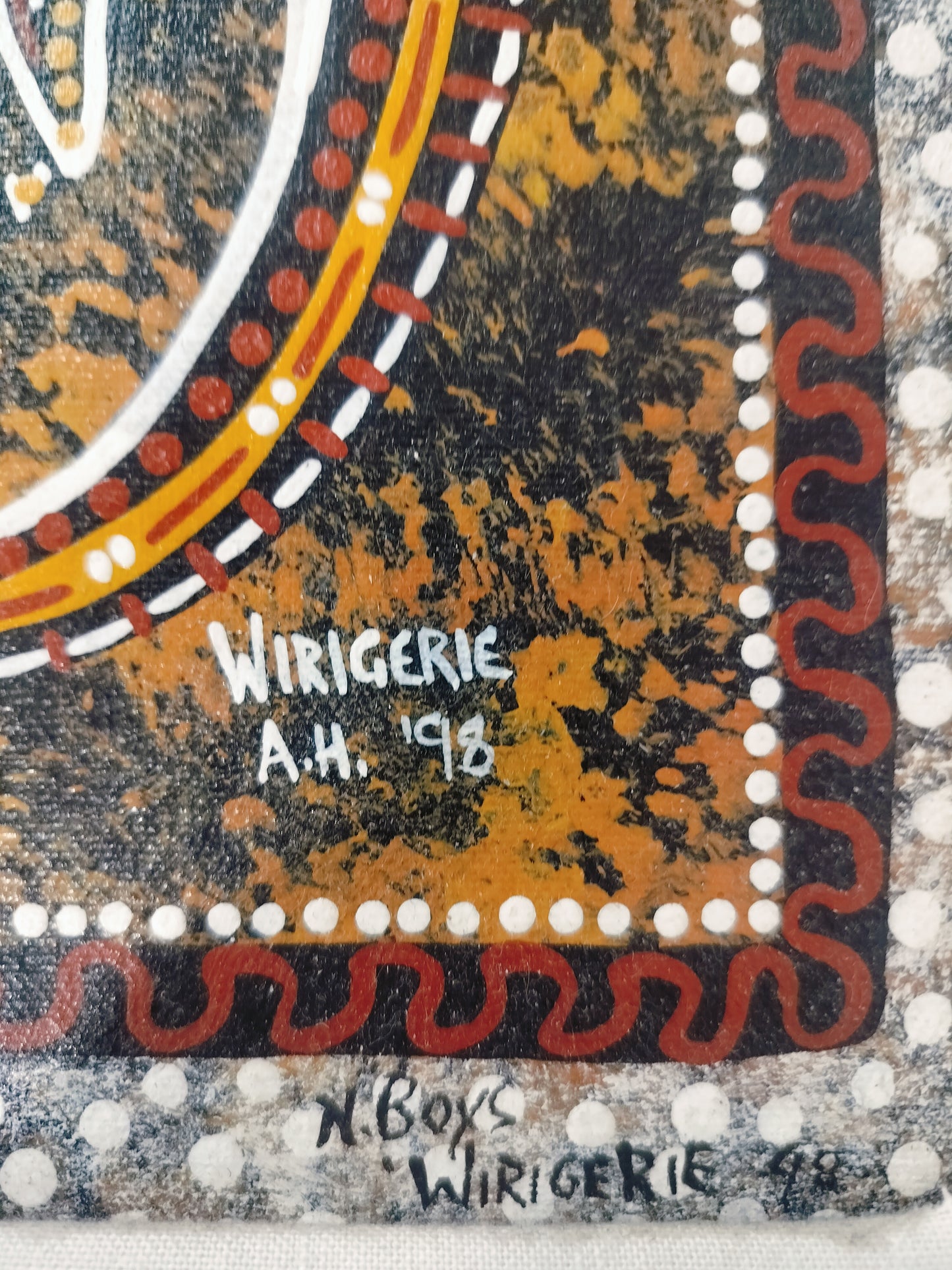 1998 Wirigerie Aboriginal Kangroo Painting