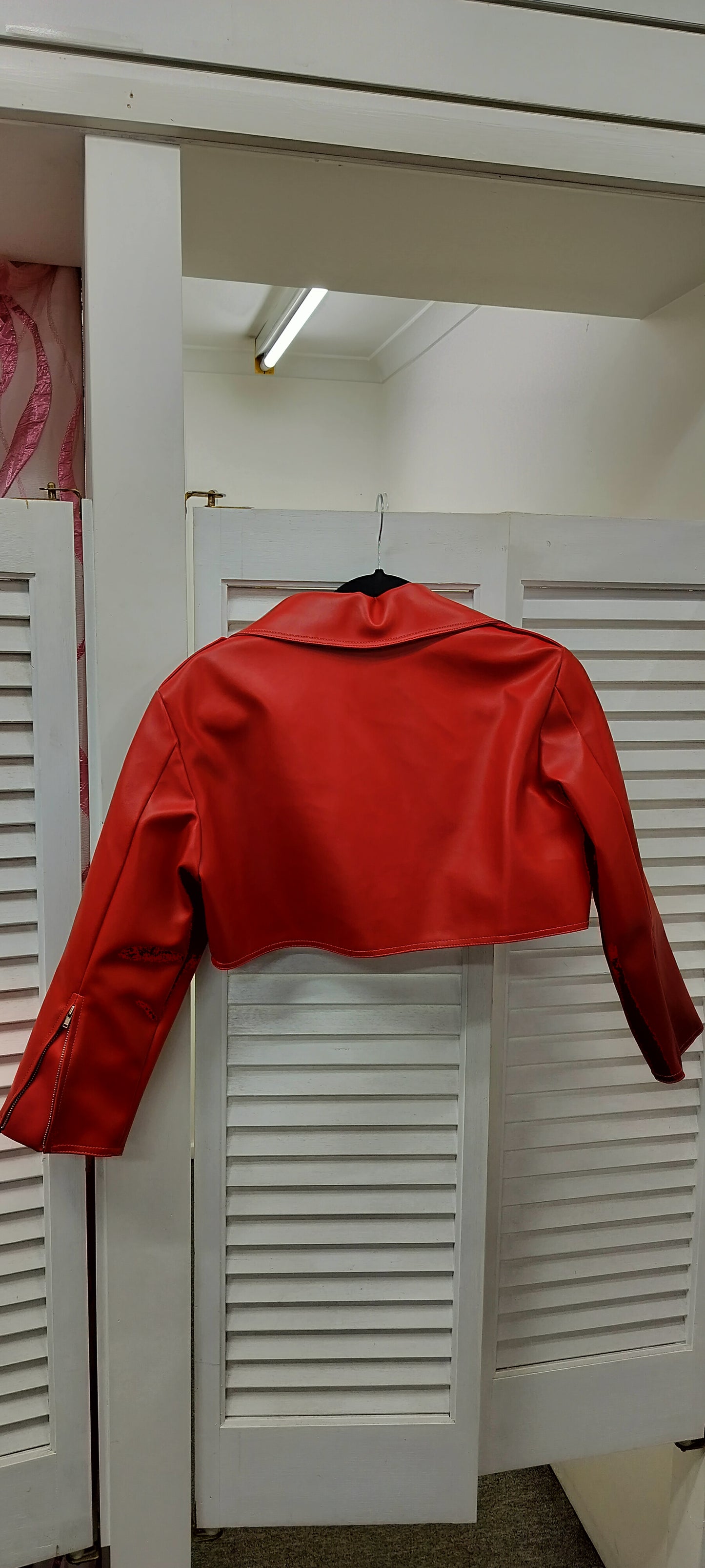 Deadly Dames Red Vegan Jacket.
