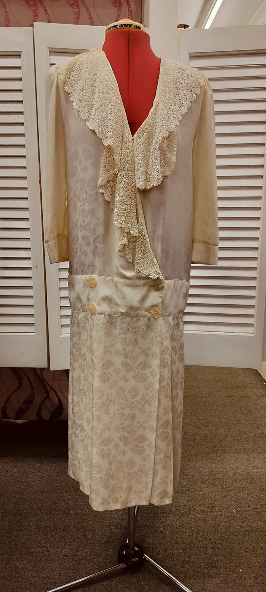Anthea Crawford, 80's dress beautiful cream colour. Size10