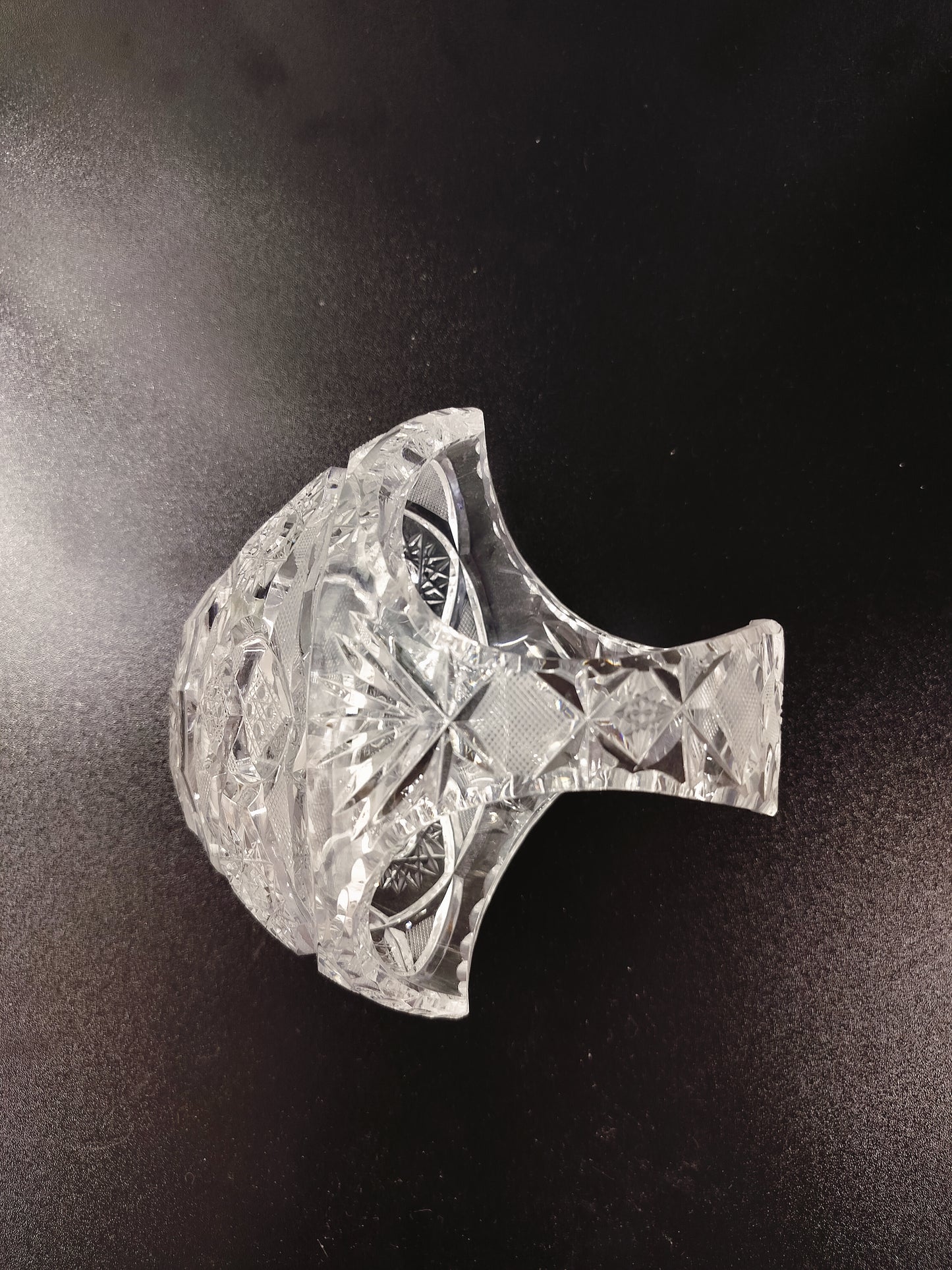 Handcut Crystal Basket.