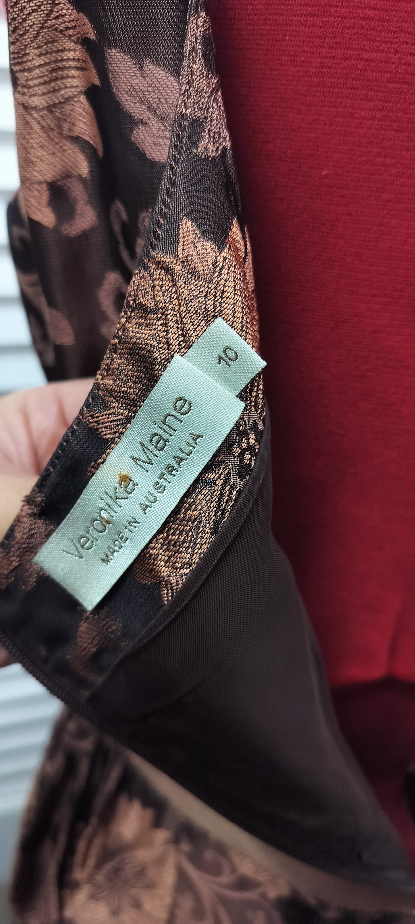 Veronica Maine bronze metallic dress. Size- 10.