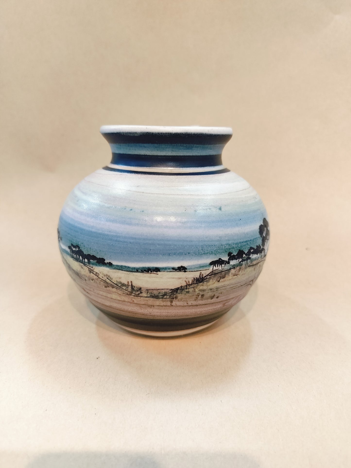 Ian Gamble Aus pottery vase. Size - 4.4" x 5" , diameter - 15".