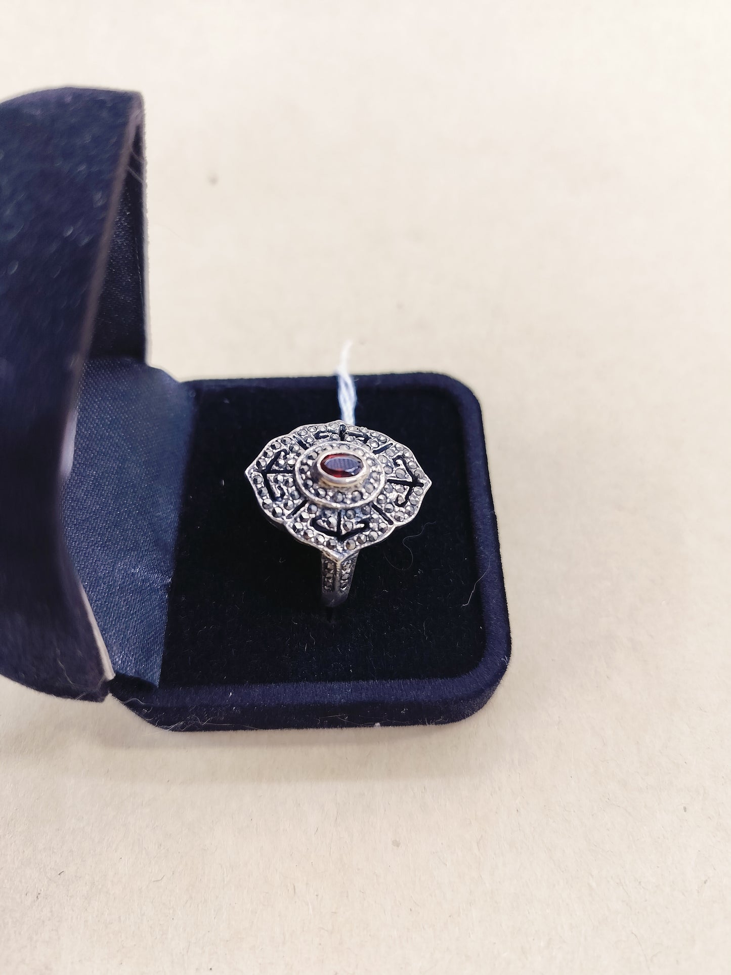 925 sterling silver +Garnet, Size- 16.