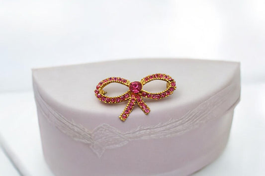 1950s USA Pink Rhinestone