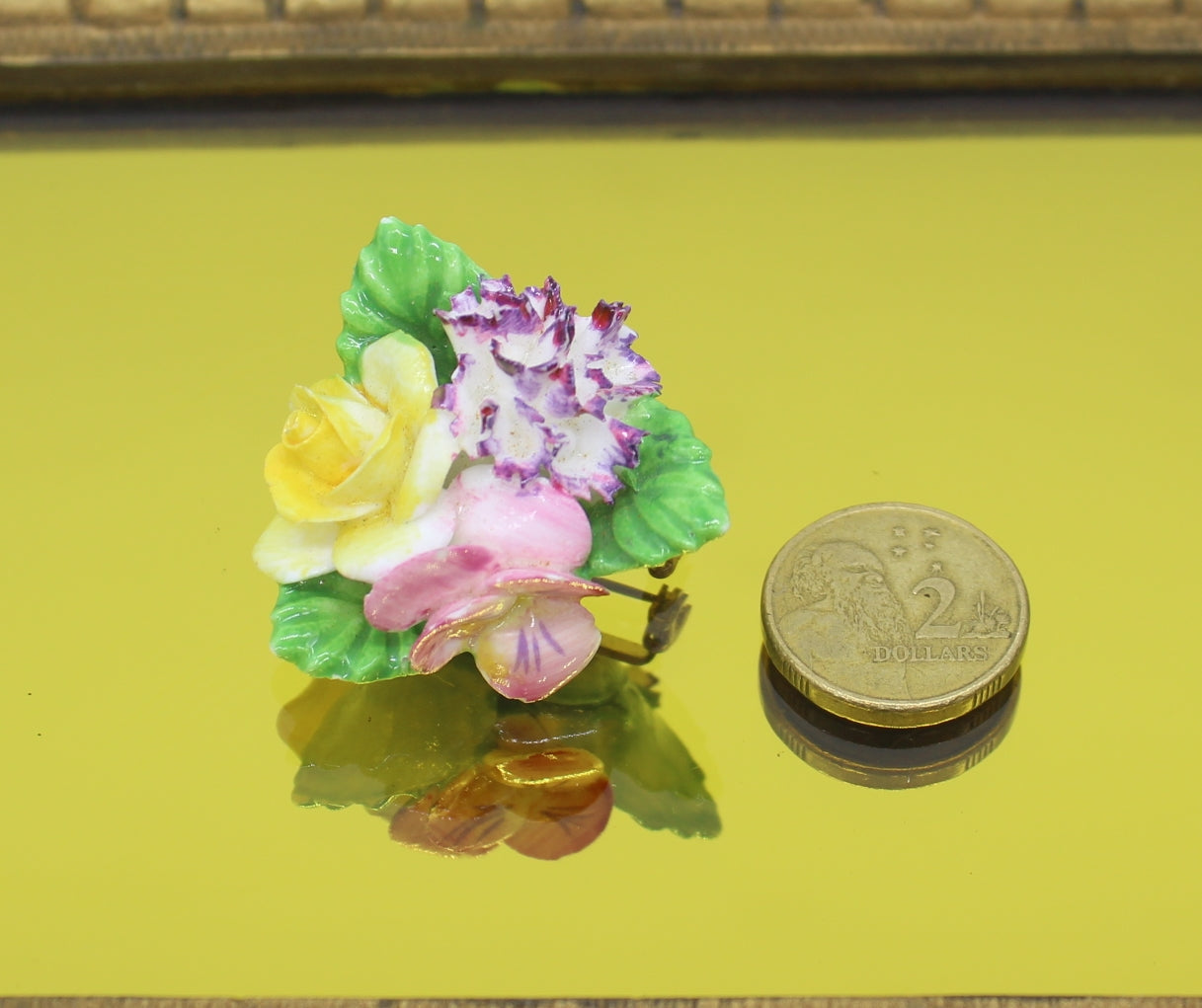Porcelain Floral Brooch