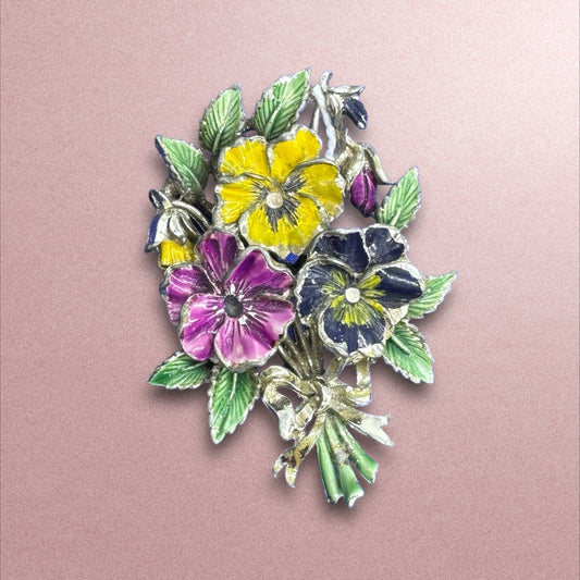 Pansies Brooch