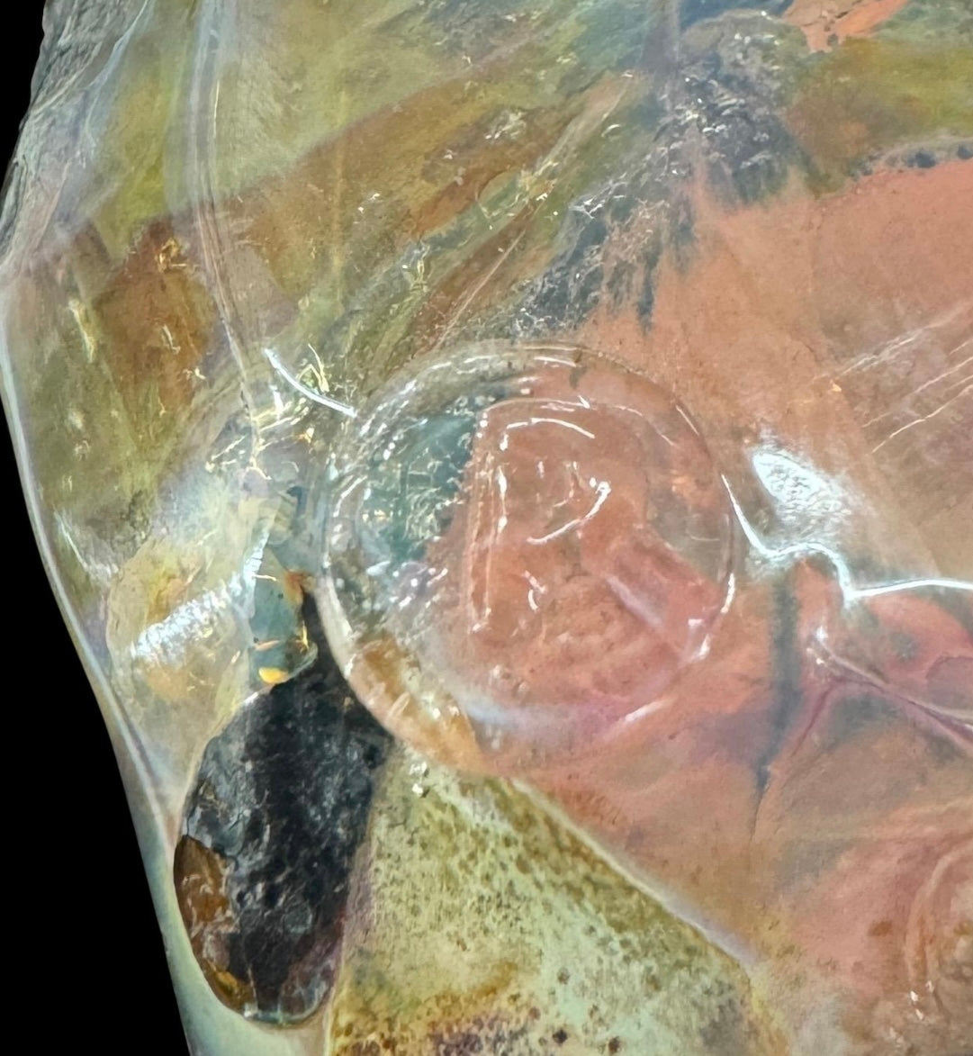 Richard Clements Art Glass Perfume Bottle – Iridescent Hand-Blown Collector Piece