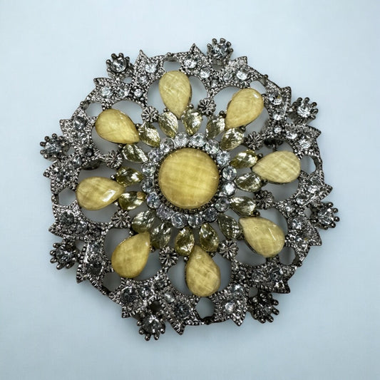 Rhinestone & Gem Brooch