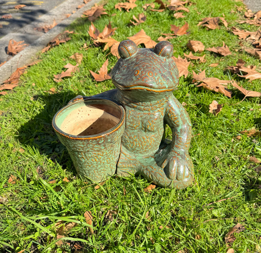 Outdoor Frog Planter