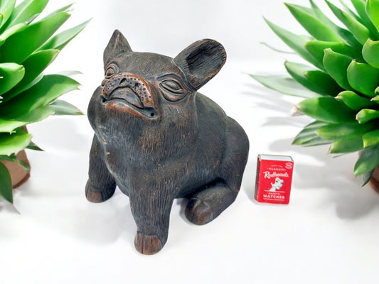 vintage Ceramic Pig Figurine,Handcrafted Decorative Collectible, Home Décor Gift,garden decor