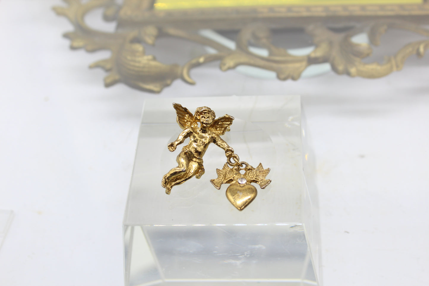 Brass Angel Brooch
