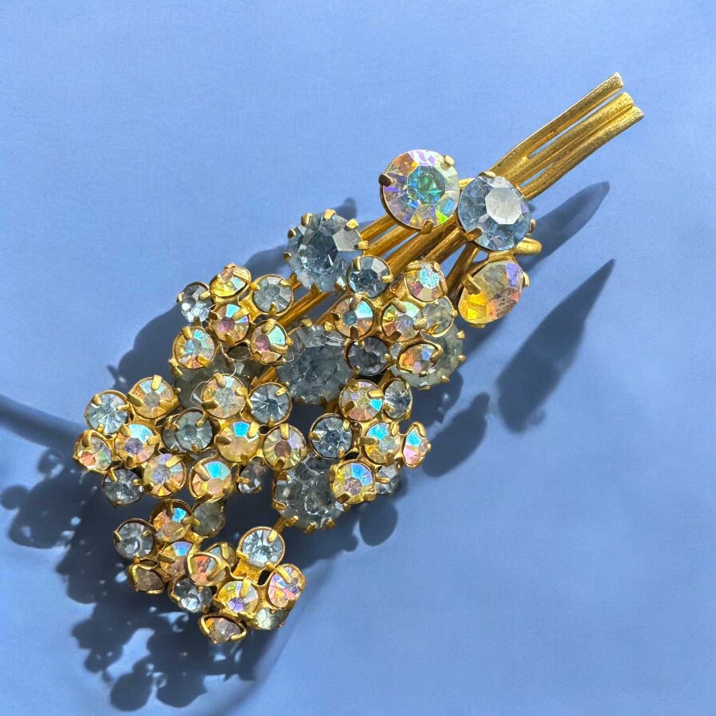 1930s Aurora Rhinestone Brooch