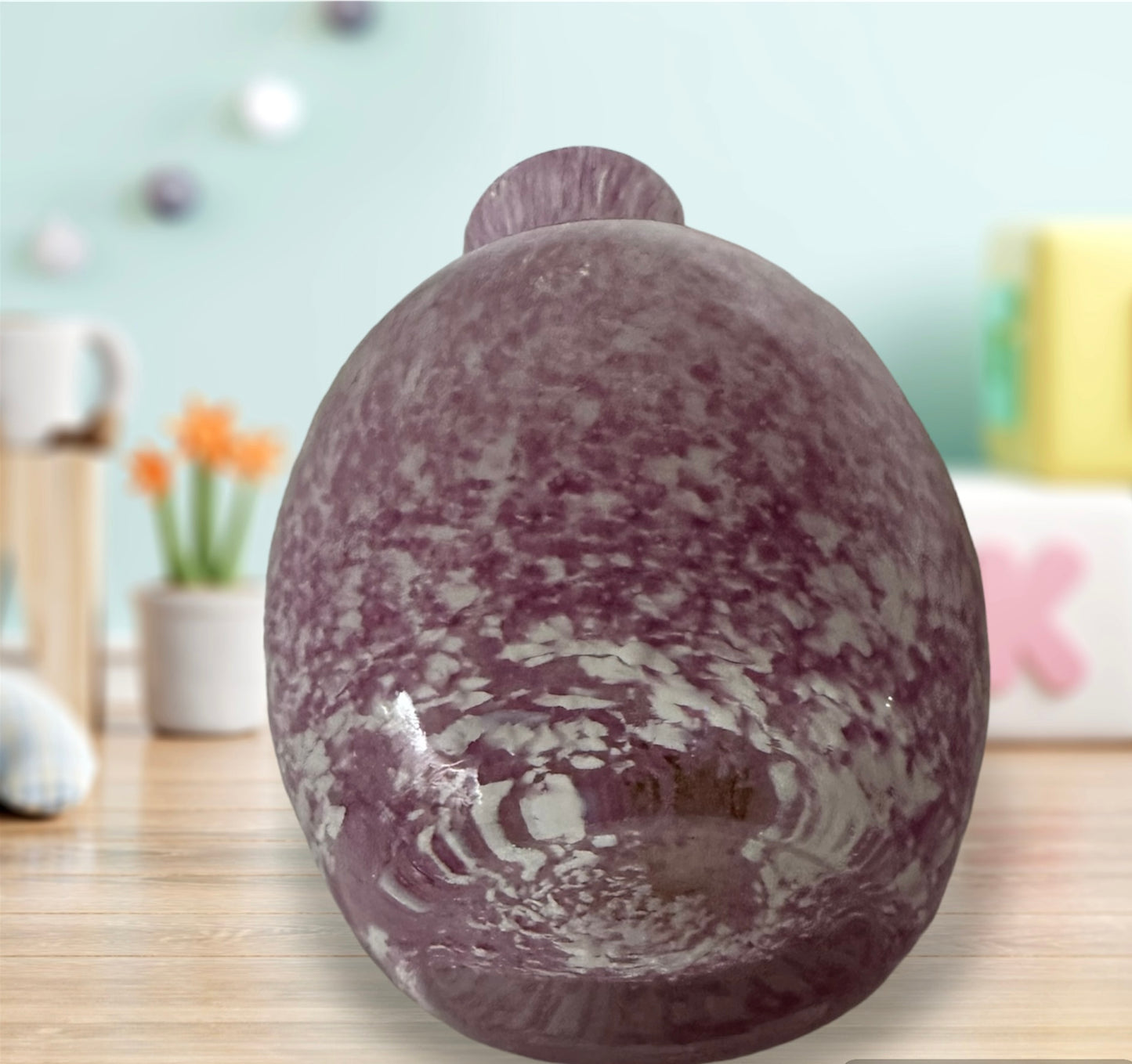 pink glass vase