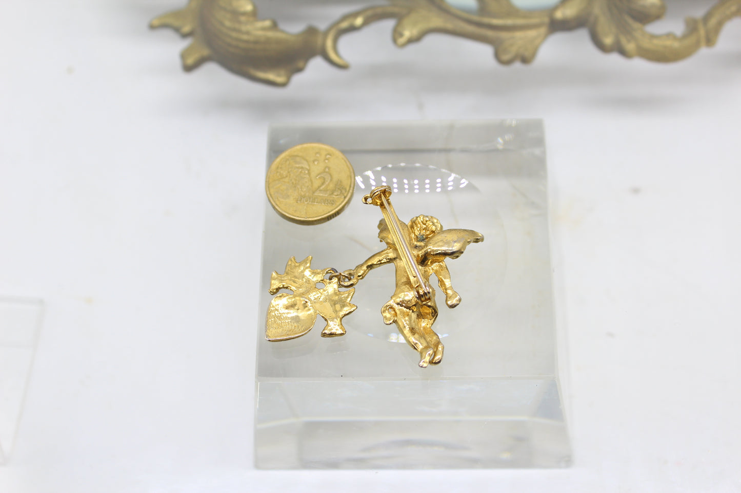Brass Angel Brooch