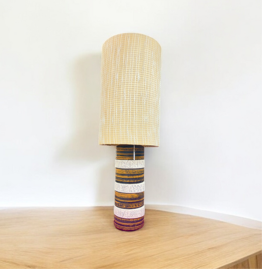 MCM Italy made pottery Lamp with Shade