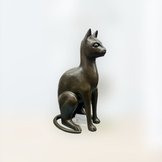 36cmH Moigniez Bronze Cat Sculpture