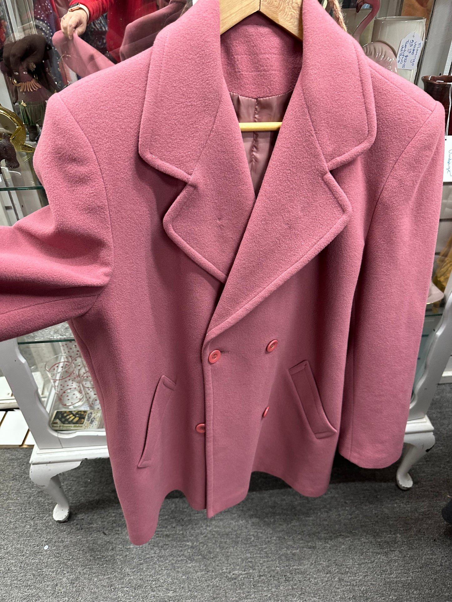 Musky Pink Wool Lady Jacket, Coat