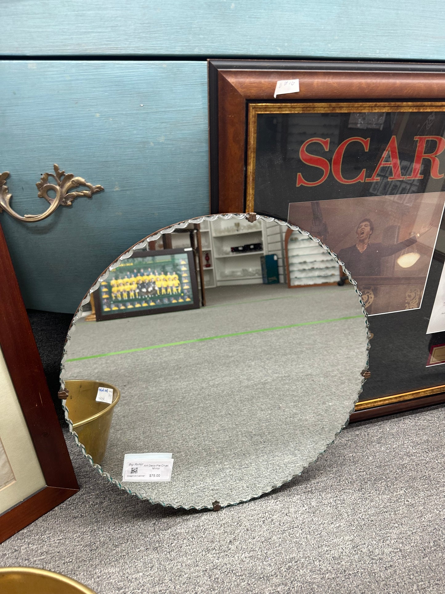 Art Deco Pie Crust Mirror