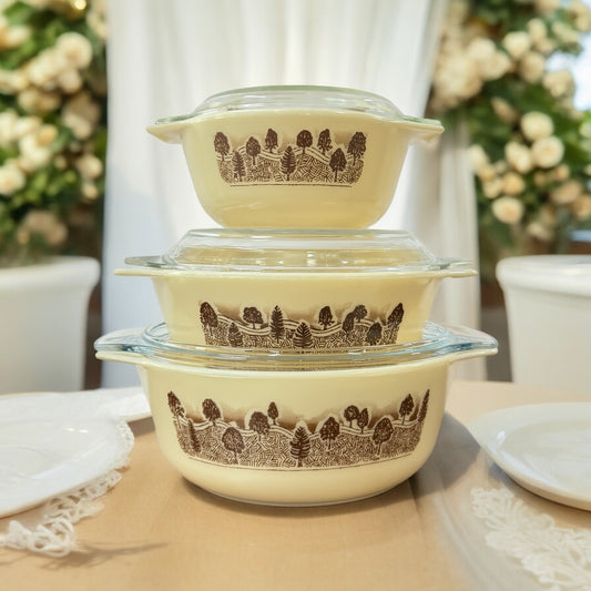 Pyrex Brown Pine Forest Set (3)