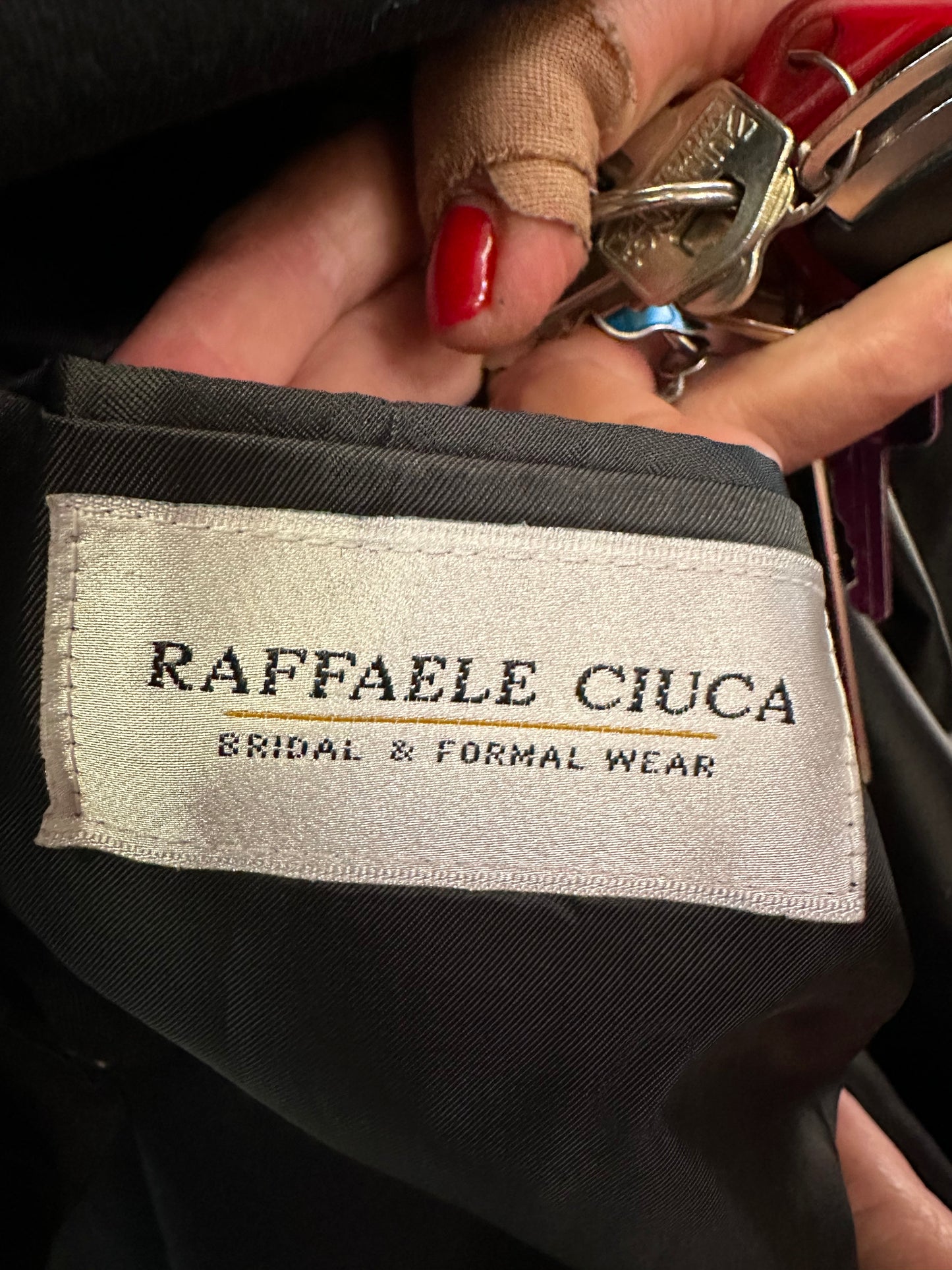 Vintage Black Military-Style Formal Jacket – Raffaele Ciuca – Double Breasted