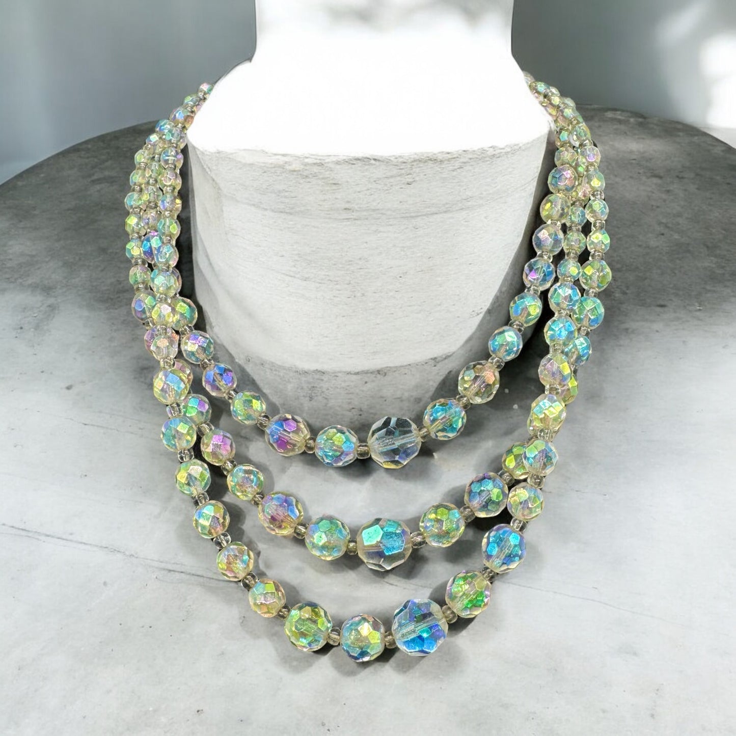 Vintage Crystal 3 Strands
