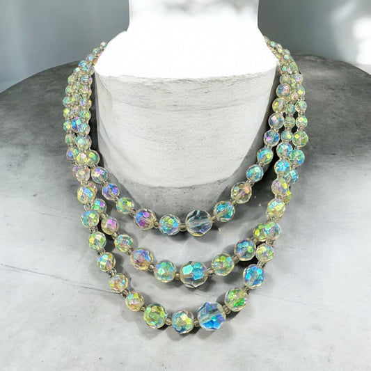 Vintage Crystal 3 Strands