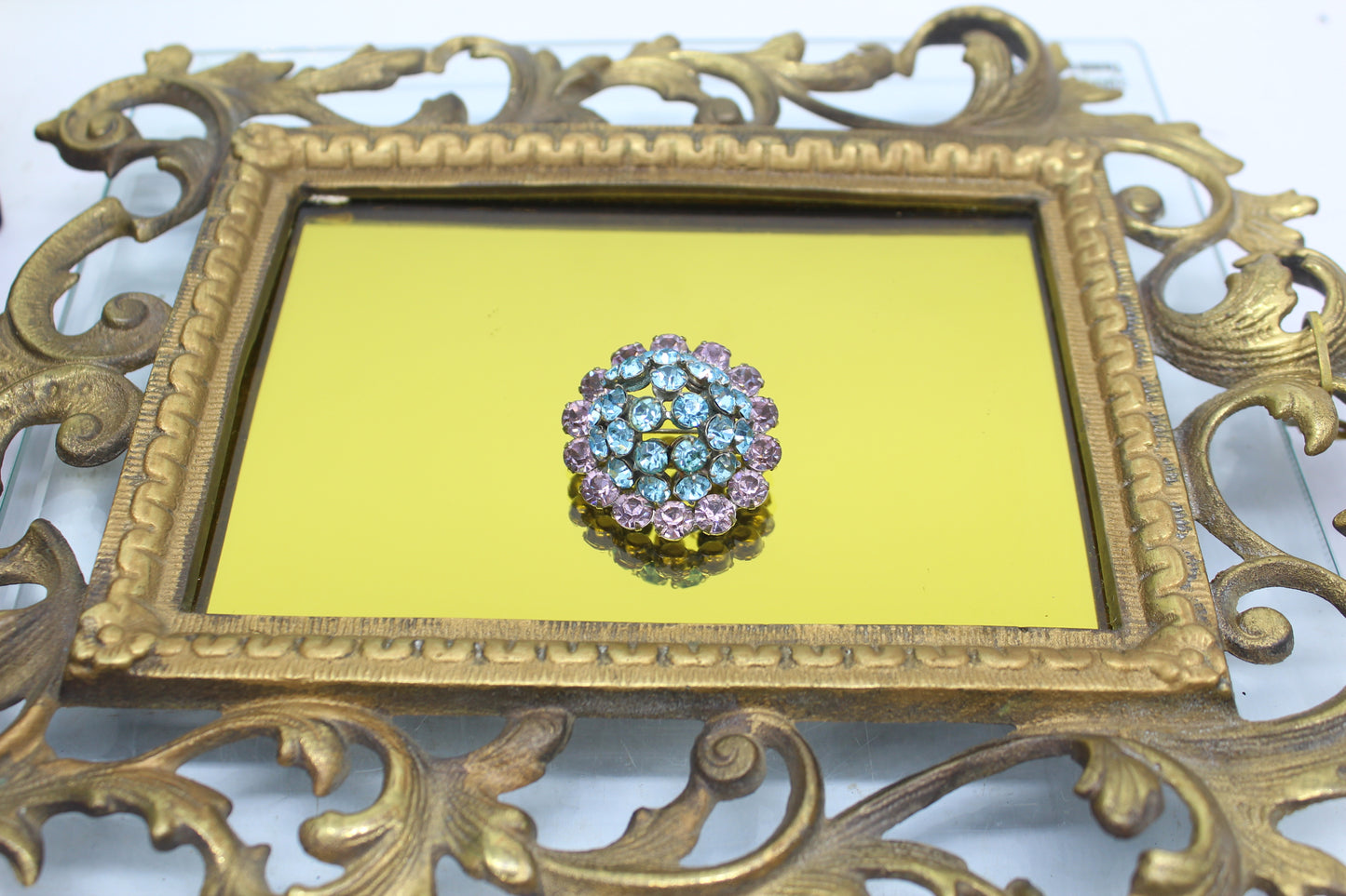 1950s USA Pink Blue Rhinestone