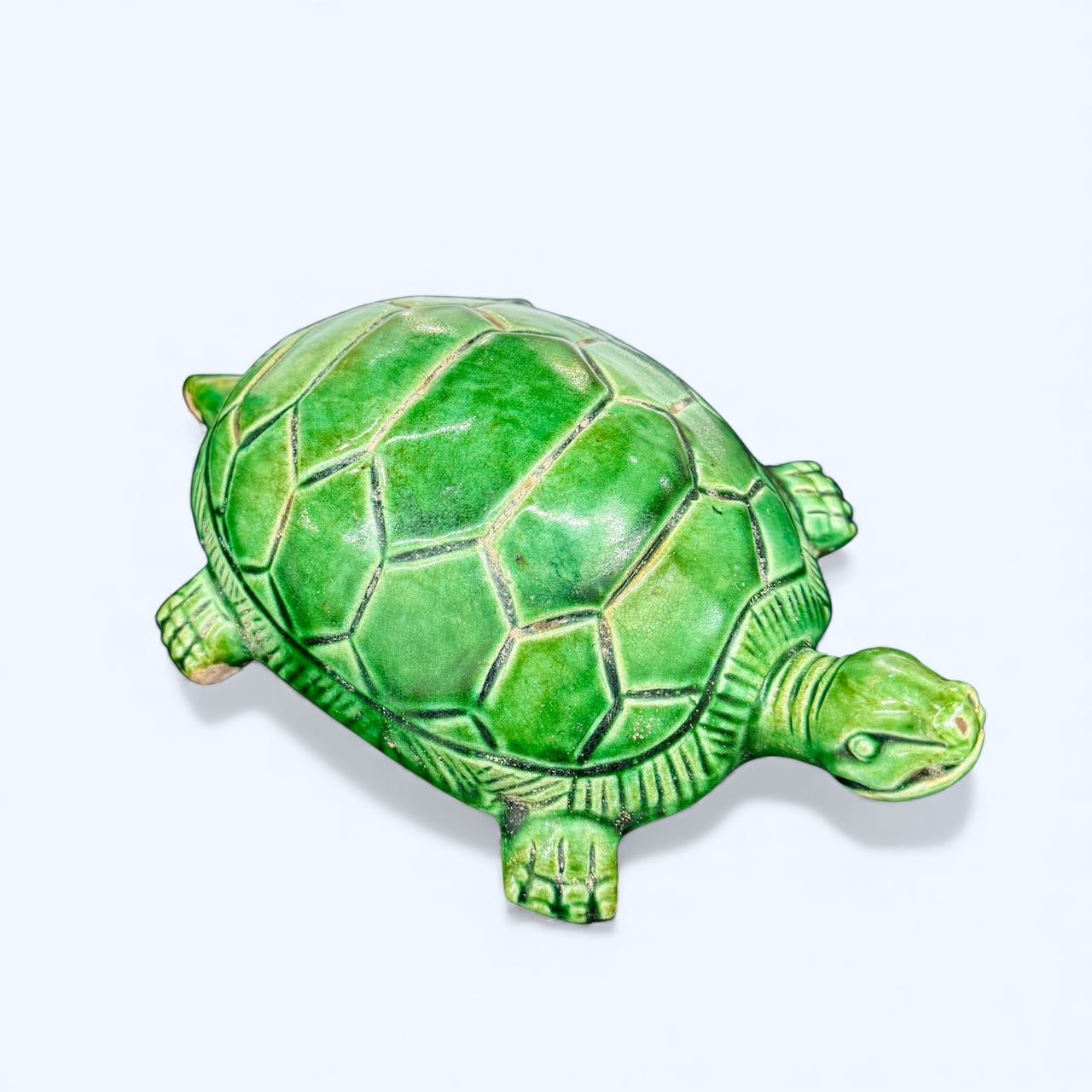 21cm ceramic turtle statue,green glaze turtle,home decor,garden