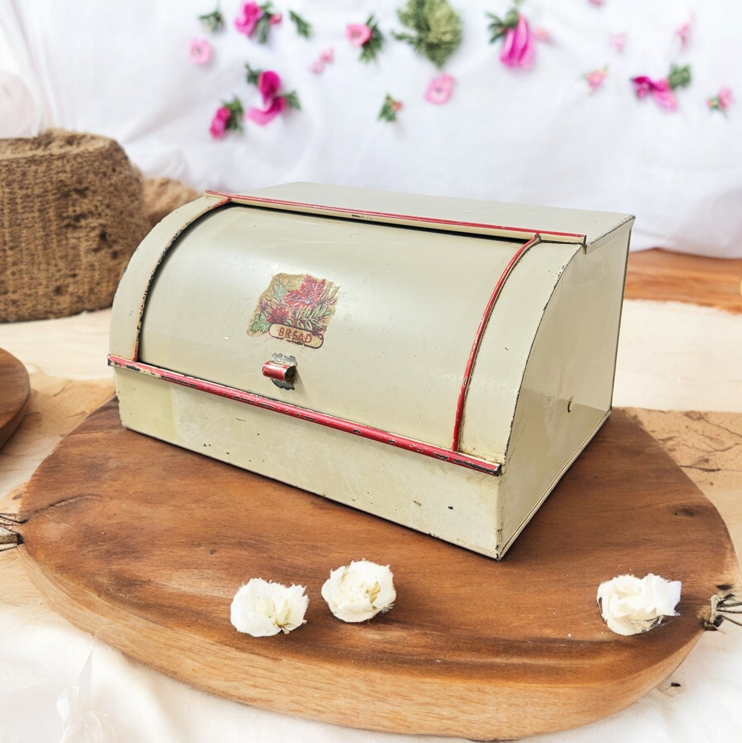 Vintage Metal Bread Box
