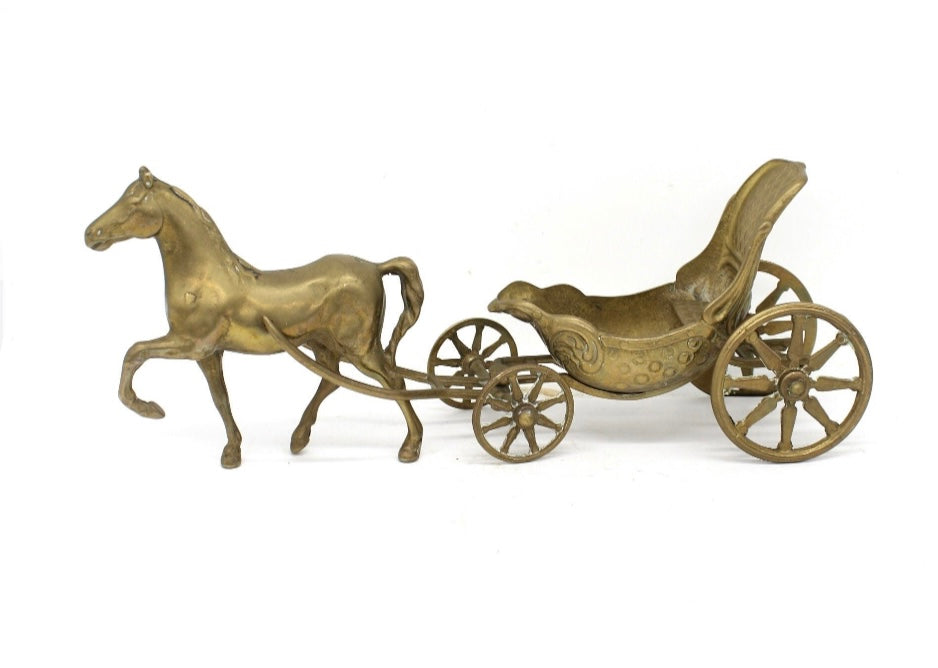 Brass Horse Cart