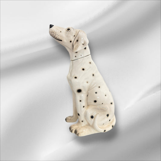 Dalmatian dog ceramic decanter