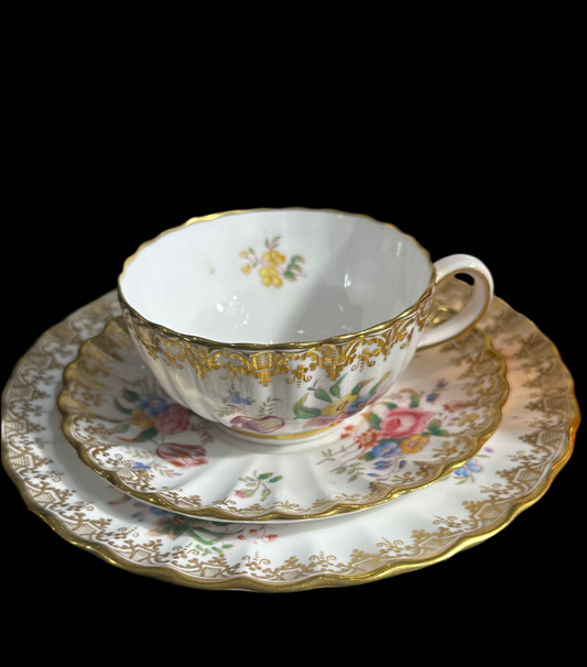 Rare 19th Copeland Spode Trio , Hand Painted
