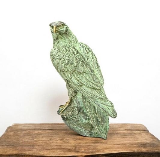 Bronze eagle statue with green patina,home decor,office decor