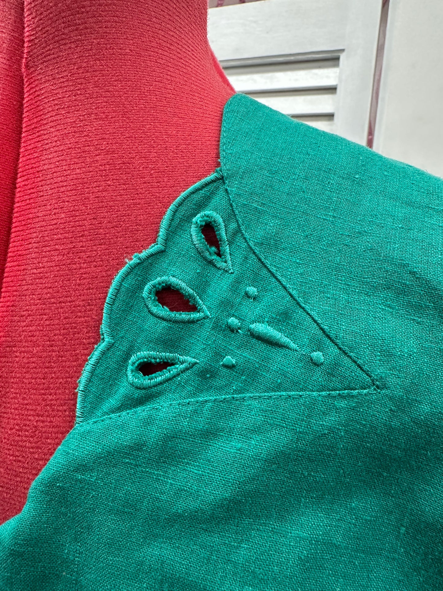 Green Shapiro Cotton Top + Sportscraft Skirt , Made in Australia