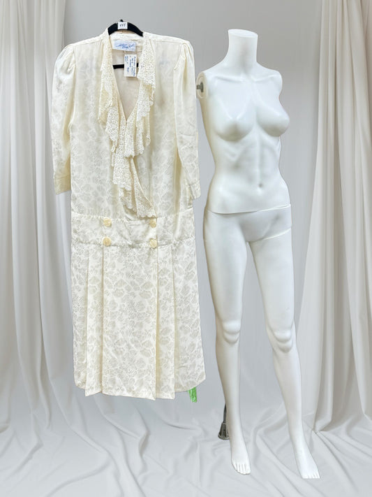 Anthea Crawford 80's Cream Dress