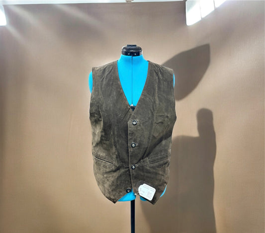 Mens Brown Suede Vest