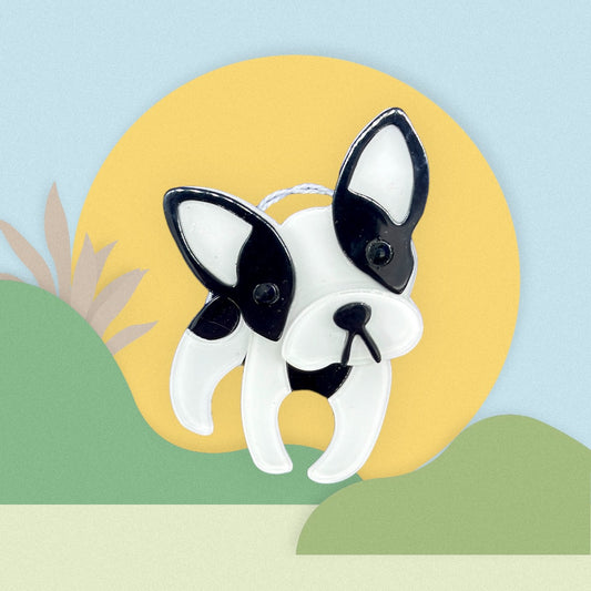 Acrylic Dog Brooch