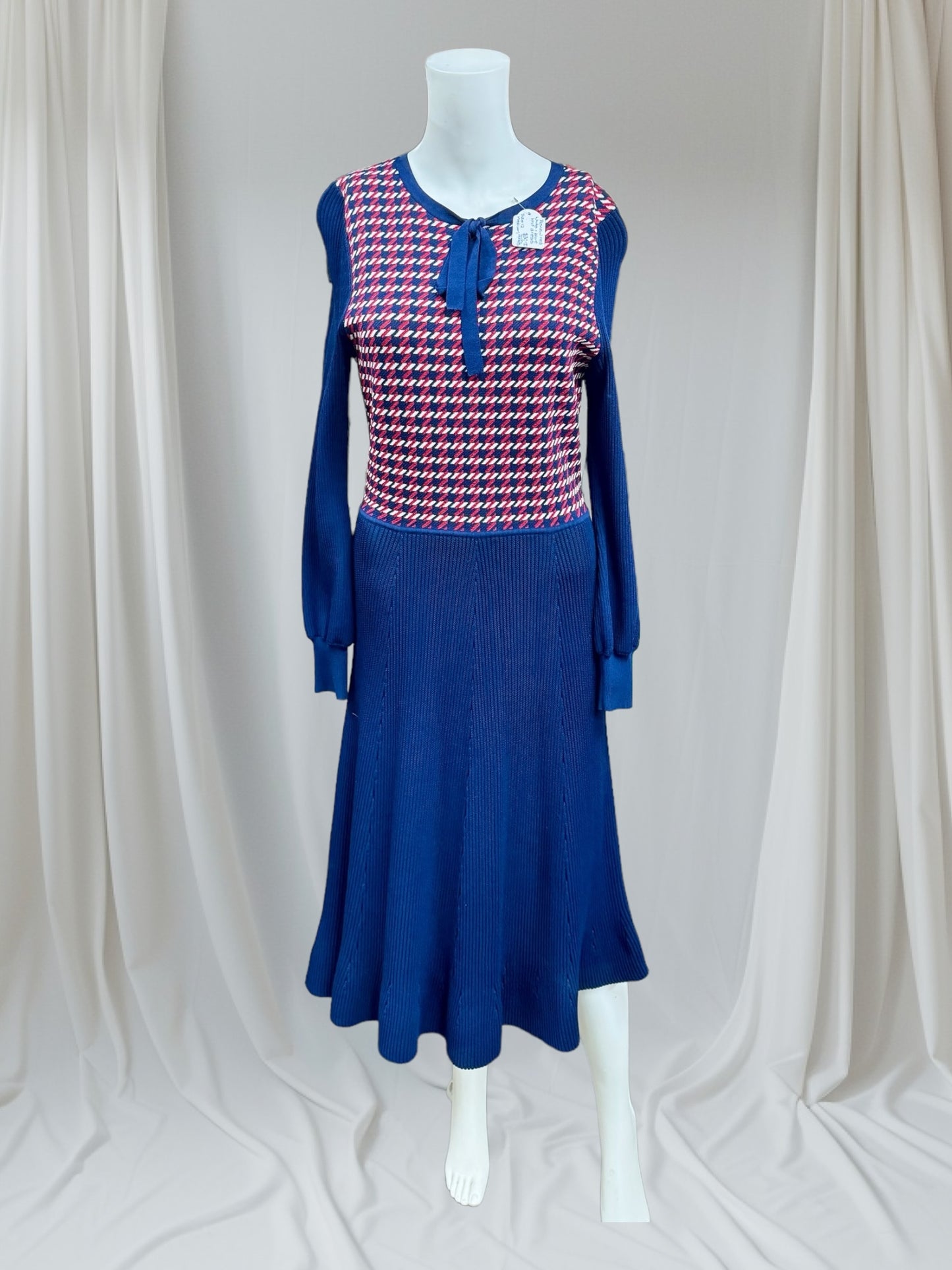 Review Red White Blue Knit Dress