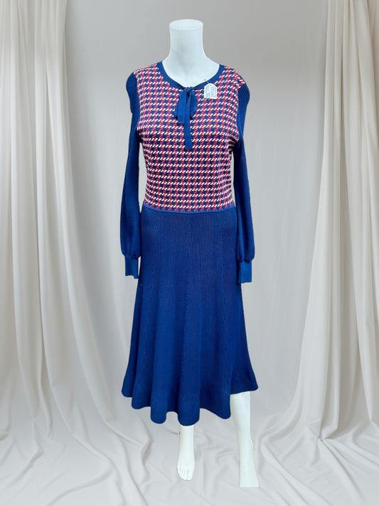 Review Red White Blue Knit Dress